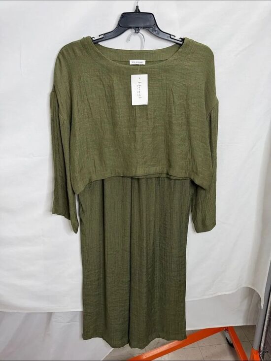 Blu Pepper Pants - Elegant Green Women's Dress
